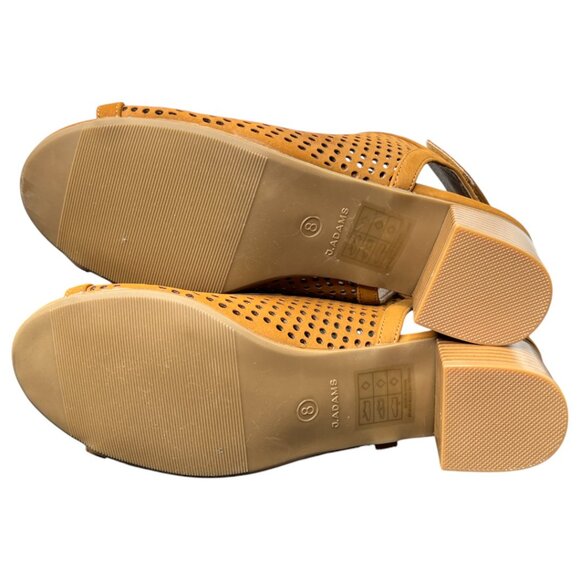 J. Adams Maddie Gold Nubuck Booties Size 8 - Picture 4 of 8